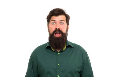 Şaşırmış görünüyorsun. Beyazların izole olmasına şaşırdım. Sakallı adam ağzını açık tut. Şok edici bir haber. Berber dükkanı. Kuaför salonu. Cilt kozmetiği. Saç bakım ürünleri. Berberlik ve tımar.