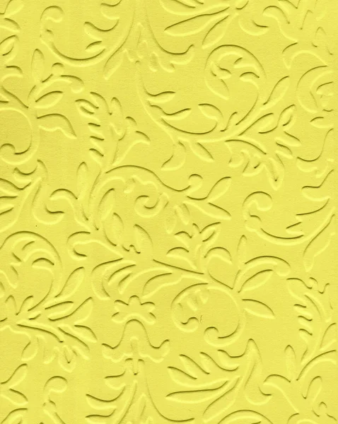 Papel texturizado amarelo ou fundo de papelão — Fotografia de Stock