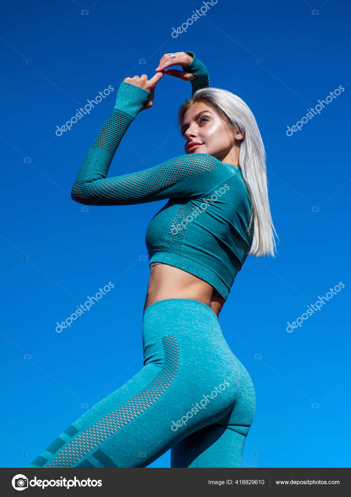 Lady has tight ass. sportive woman in sportswear. sexy woman on