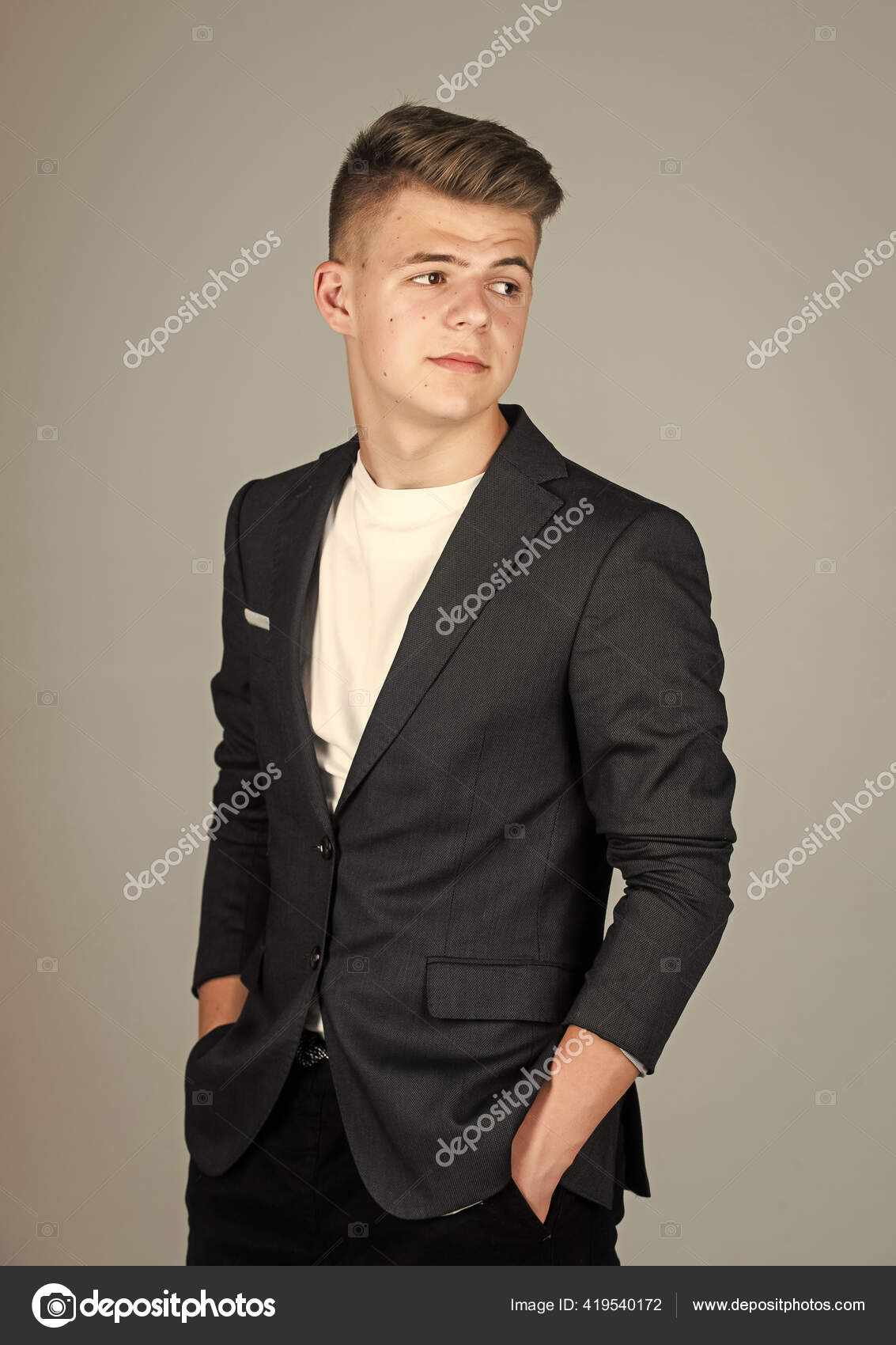 Free Photo  Handsome young man student businessman in jacket