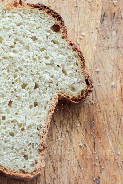 Una Rebanada Pan Casero — Foto de Stock