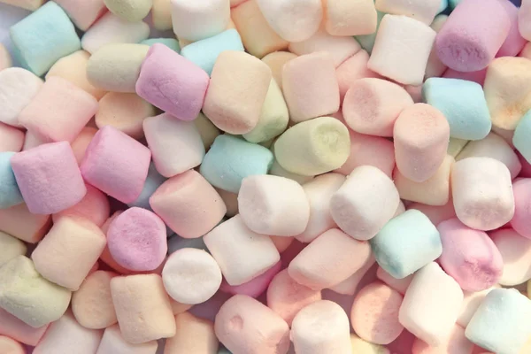 Barevné Mini Marshmallow Pozadí — Stock fotografie