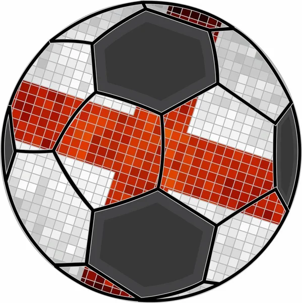 Bandeira Inglesa Com Fundo Bola Futebol Ilustração Futebol Bola Futebol — Vetor de Stock