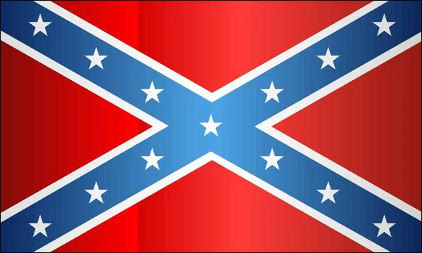 Grunge Confederate Flag Ilustrasi Blood Stained Banner - Stok Vektor