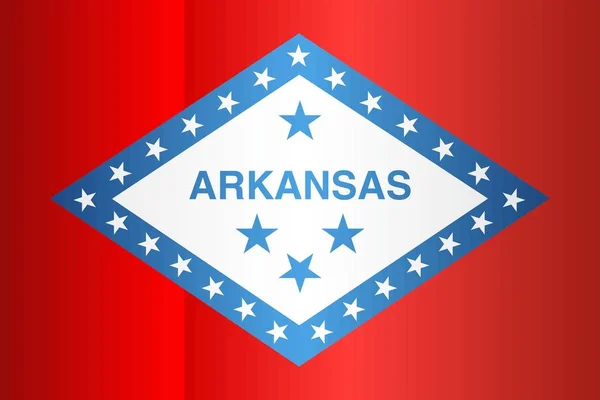 Grunge Flagga Arkansas Illustration För Staten Arkansas Flagg — Stock vektor
