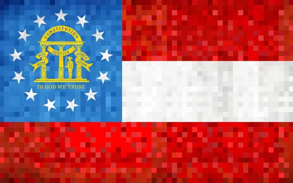 Abstrakte Grunge Mosaik Flagge Von Georgien Illustration Die Flagge Des — Stockvektor