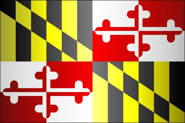 Drapeau Grunge Maryland Illustration Drapeau État Maryland — Image vectorielle