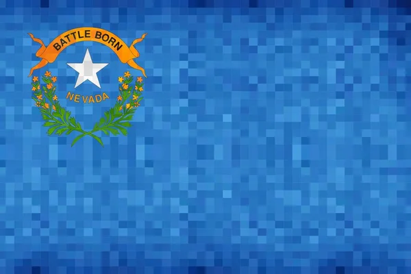 グランジ モザイク フラグ ネバダ州 のイラスト ネバダ州の旗を抽象化します — ストックベクタ