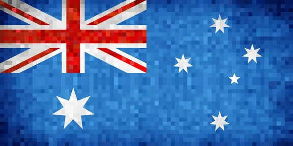Grunge Mozaika Vlajka Austrálie Ilustrace Abstraktní Grunge Mozaika Vektoru — Stockový vektor