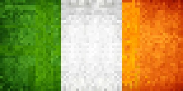 Grunge Mozaïek Vlag Van Ierland Illustratie — Stockvector