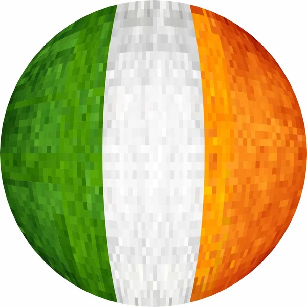 Ball Ireland Flag Illustration Sphere Ireland Flag Vector — Stock Vector