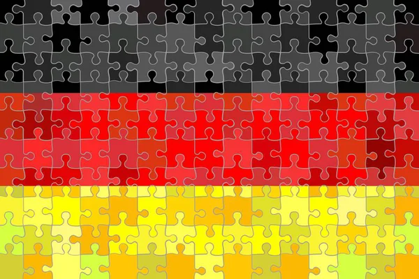 Germany Flag Made Puzzle Background Illustration — Stock Vector