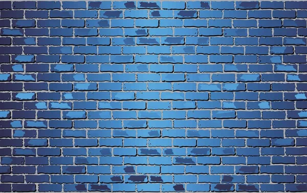 Блестящая Голубая Кирпичная Стена Иллюстрация Абстрактный Векторный Фон — стоковый вектор