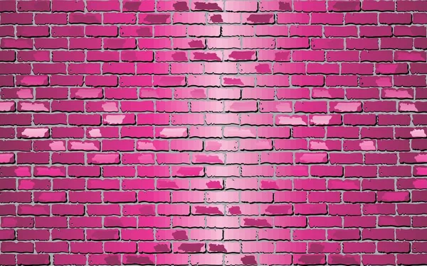 Shiny Pink Brick Wall Illustration Pink Abstract Vector Illustration — Stock Vector