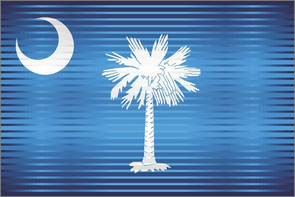 Shiny Grunge Flagga South Carolina Illustration Tredimensionell Flagga South Carolina — Stock vektor