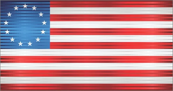 Shiny Grunge Betsy Ross Flag Illustration Three Dimensional Betsy Ross — Stock Vector