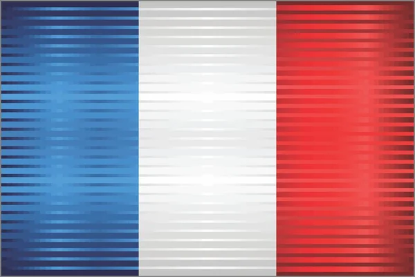 Shiny Grunge Zászló France Illusztráció Franciaország Három Dimenziós Zászlaja — Stock Vector