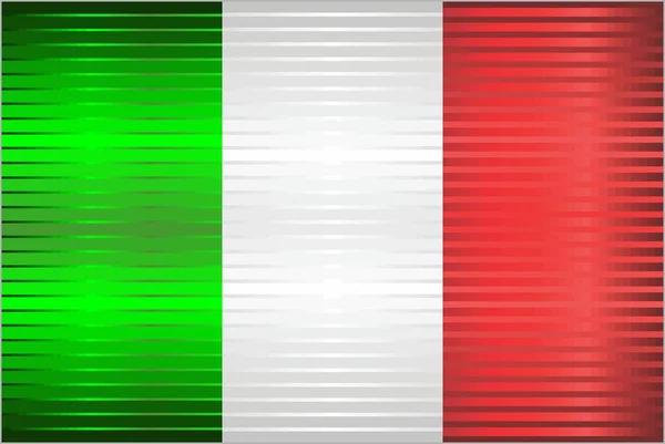 Блестящий Гранж Флаг Италии Иллюстрация Трехмерный Флаг Италии — стоковый вектор