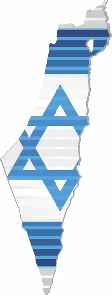 Glänsande Grunge Karta Över Israel Illustration Tredimensionell Karta Över Israel — Stock vektor