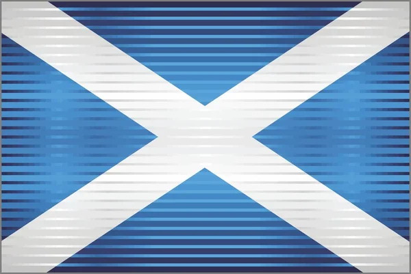 Shiny Grunge Zászlaja Skócia Illusztráció Skócia Háromdimenziós Zászlaja — Stock Vector