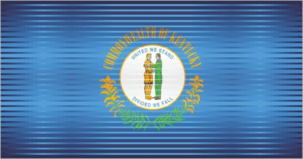 Bandeira Grunge Brilhante Kentucky Ilustração Bandeira Tridimensional Kentucky — Vetor de Stock