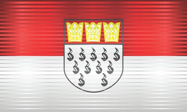 Bandeira Grunge Brilhante Cidade Colônia Ilustração Bandeira Tridimensional Cidade Colônia — Vetor de Stock