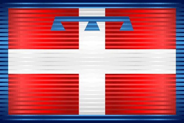 Bandeira Grunge Brilhante Piemonte Ilustração Tridimensional Piemonte — Vetor de Stock