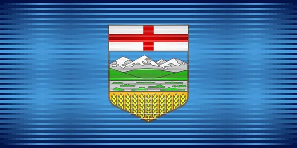 Bendera Berkilau Grunge Alberta Ilustrasi Bendera Tiga Dimensi Alberta - Stok Vektor