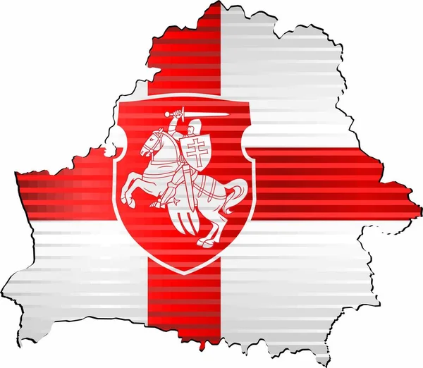 Glänsande Grunge Karta Över Vitryssland Illustration Tredimensionell Karta Över Vitryssland — Stock vektor
