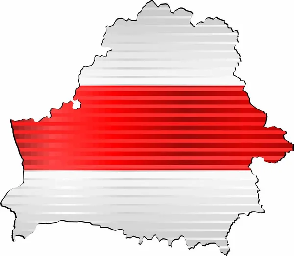 Shiny Map Belarus Illustration Three Dimensional Map Belarus — Stock Vector