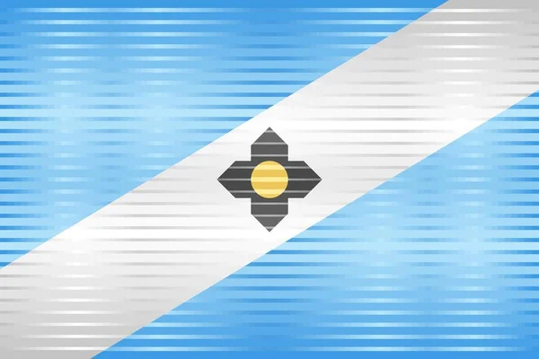 Bandeira Grunge Brilhante Madison Ilustração Bandeira Tridimensional Madison — Vetor de Stock