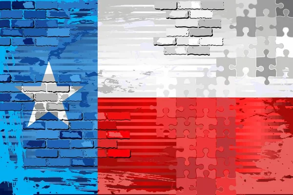 Grunge Abstrakt Flagga Texas Illustration Shiny Mosaik Vektor — Stock vektor