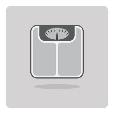 Düz simge vektör tasarımı, izole arka plan üzerinde Banyo ölçekler.