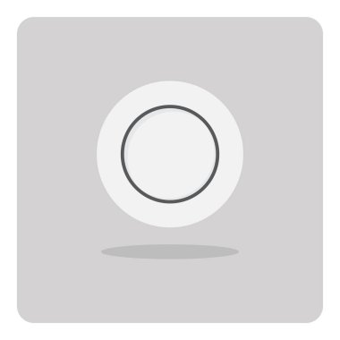 Düz simge vektör tasarımı, Izole arka plan üzerinde yemek için Plaka.