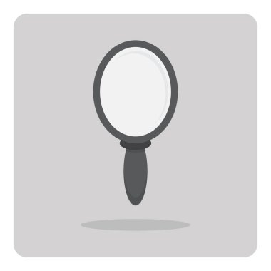 Düz simgevektör tasarımı, Yalıtılmış arka plan üzerinde Ayna.