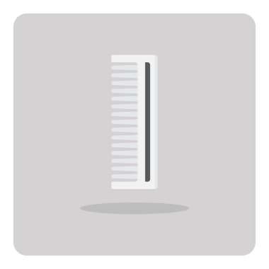 Düz simgevektör tasarımı, Yalıtılmış arka plan üzerinde Tarak.