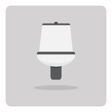 Düz simge vektör tasarımı, izole arka plan üzerinde banyo için Tuvalet.