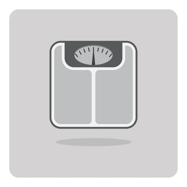 Векторный Дизайн Плоской Иконы Шкалы Ванных Комнат Изолированном Фоне — стоковый вектор