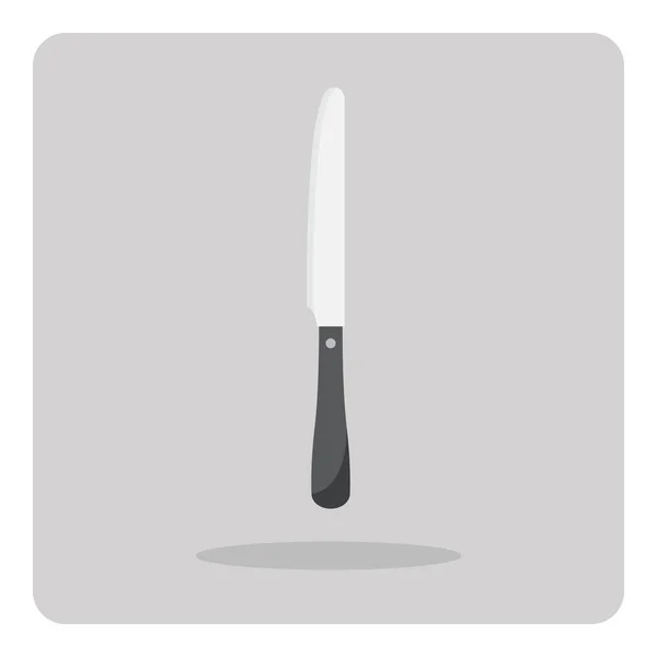 Conception Vectorielle Icône Plate Couteau Pour Salle Cuisine Sur Fond — Image vectorielle