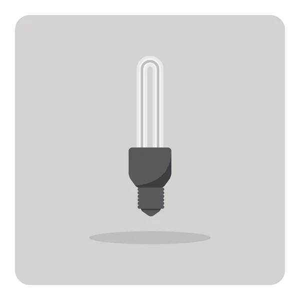 Vektor Design Des Flachen Symbols Glühbirne Auf Isoliertem Hintergrund — Stockvektor