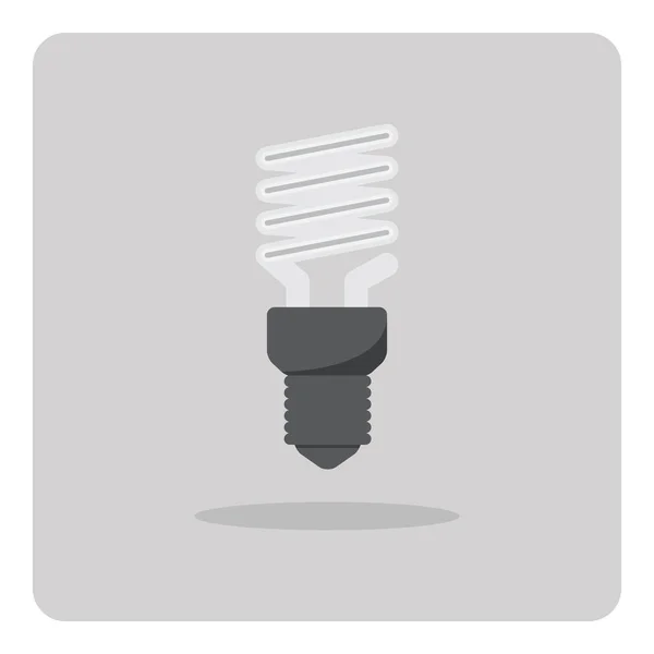 Projeto Vetor Ícone Liso Lâmpada Elétrica Fundo Isolado — Vetor de Stock