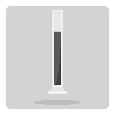 Düz simgevektör tasarımı, izole arka plan üzerinde laboratuvar için test tüpü.