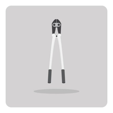 Düz simgevektör tasarımı, izole arka plan üzerinde mekanik için Cıvata kesici.