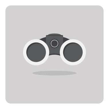 Düz simgevektör tasarımı, izole arka plan üzerinde Dürbün.