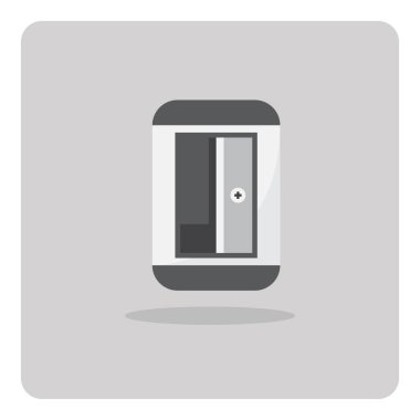 Düz simgevektör tasarımı, izole arka plan üzerinde Kalem keskinleştirme.