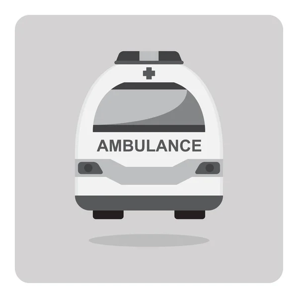 Vektor Design Der Flachen Ikone Krankenwagen Für Krankenhaus Auf Isoliertem — Stockvektor