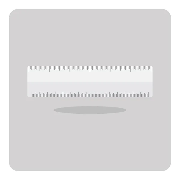 Vector Design Flat Icon Ruler Measurement Isolated Background — Stock Vector