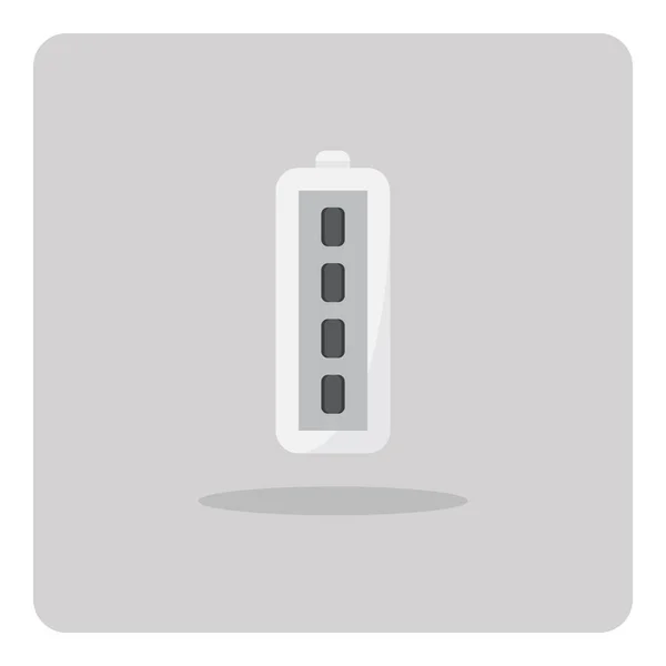 Vektor Design Des Flachen Symbols Batterie Auf Isoliertem Hintergrund — Stockvektor