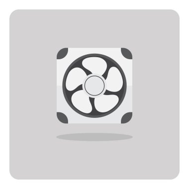 Düz simgevektör tasarımı, izole arka plan üzerinde Havalandırma fanı.