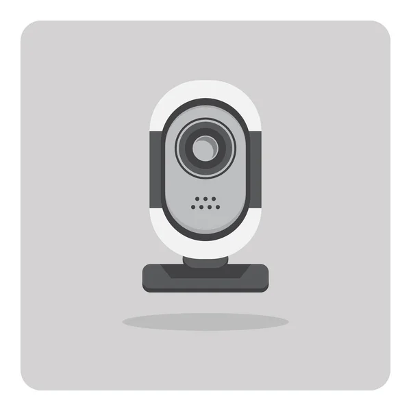 Vektor Design Des Flachen Icons Webcams Kamera Auf Isoliertem Hintergrund — Stockvektor